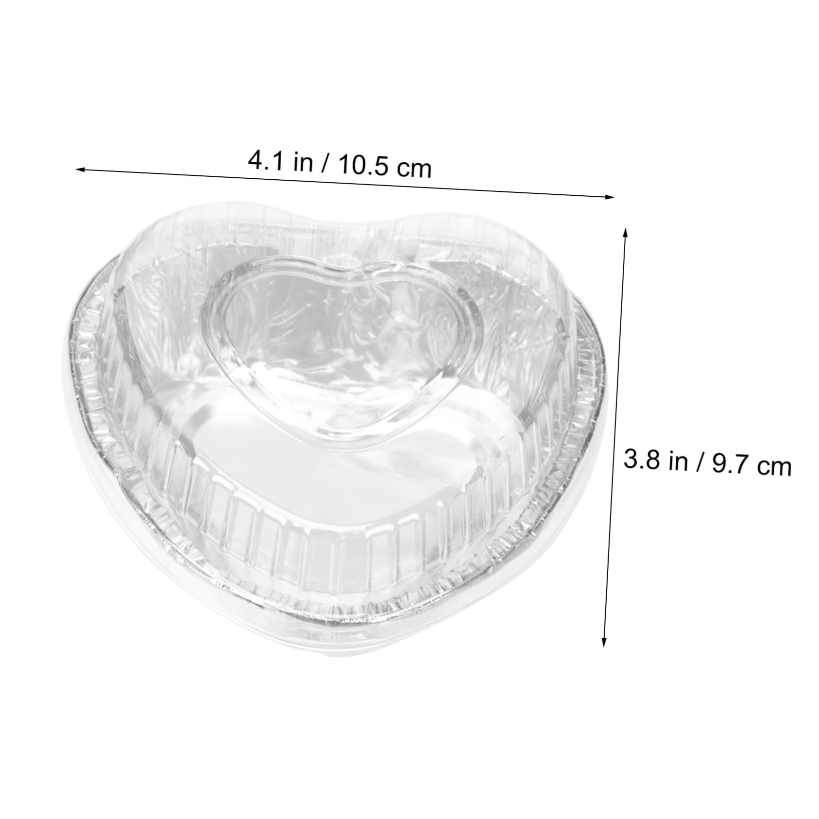 UTHCLO 20pcs Disposable Aluminum Foil Bowls Heart-shaped Containers Oven Safe Ideal for Home Bbq Wedding