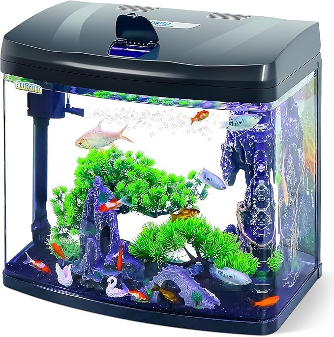 Image of RS 380A LED Aquarium Kit with Filter System, Complete Fish Tank Setup Colour May Vary as per Availability (White,Black,Green,Blue,RED,Yellow Etc) (1.3 feet) (30L) Size