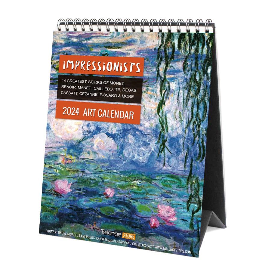 Image of Tallenge - Art by Impressionists - 2024 desk Calendar - 6 x 9 Inches (Paper, Desk Calendar)