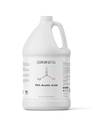 Miniatura 3 de Chemfulfill 75% ácido acético - 75% ácido etanoico puro (ácido acético) (cuarto de galón (33.8 onzas líquidas)