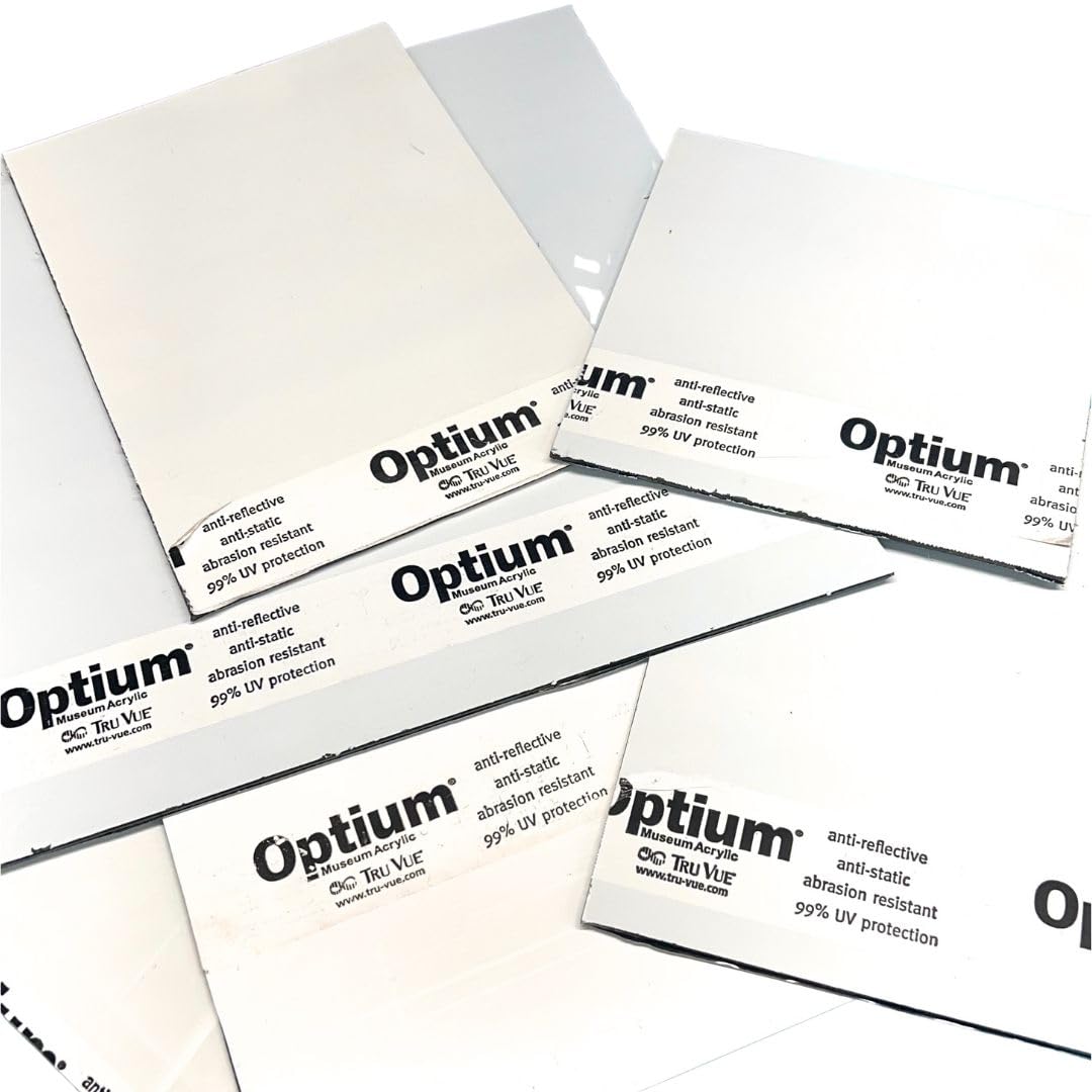 Optium Museum Grade Acrylic Glass Cover For Picture Framing, Anti-Glare 99% UV Blocking Conservation Grade Anti-Abrasion (5 x 7)