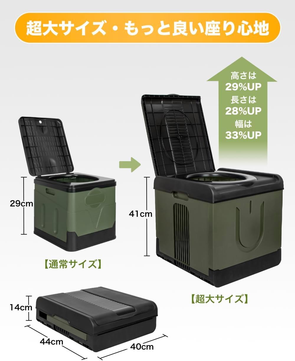 Amazon.co.jp: YOKITOMO 簡易トイレ 大サイズ 災害用 ポータブルトイレ