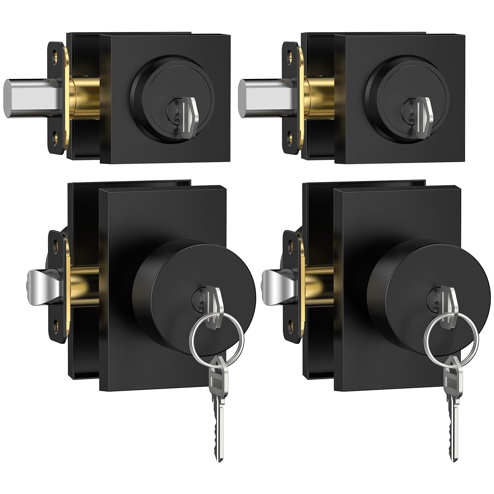 Satin Chrome Privacy Door Knobs - Lock & Release -15