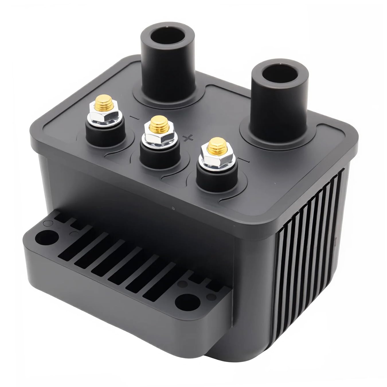 53-434 3 Ohm Motorcycle Ignition Coil - Direct Fit Single Fire Coil for Bobber/Chopper Custom Bikes (Universal Single Spark Ignition System Component)