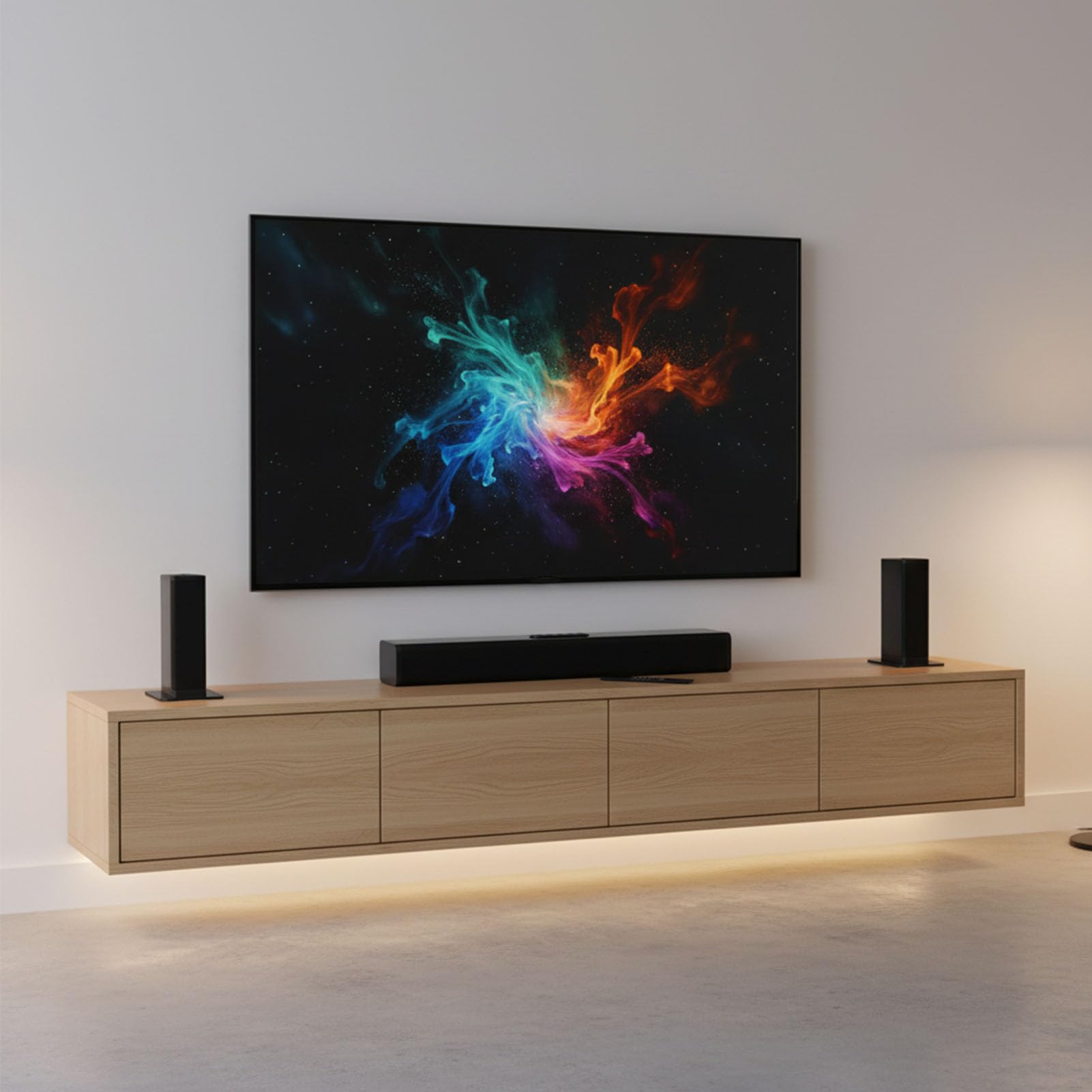 Odłączany Głośnik Telewizora 3 W 1, System Dźwięku Przestrzennego Kina Domowego o Mocy 100 W z Optycznymi Złączami AUX Bluetooth 5.3 ARC, do Gier Komputerowych na Telewizorze (wtyczka UE)