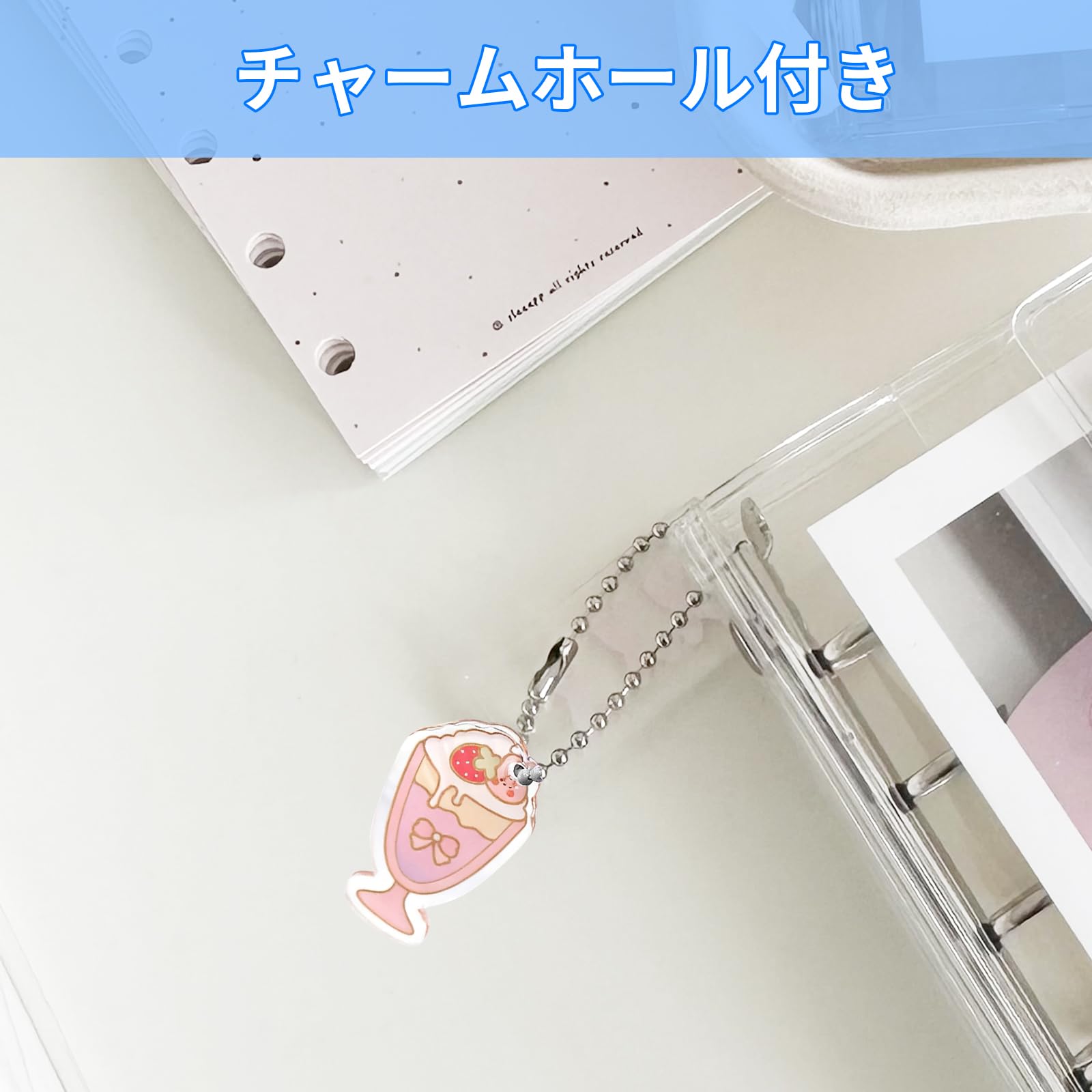 Amazon | Mosasa シール帳 透明 女の子 はがせる m5 シール バインダー