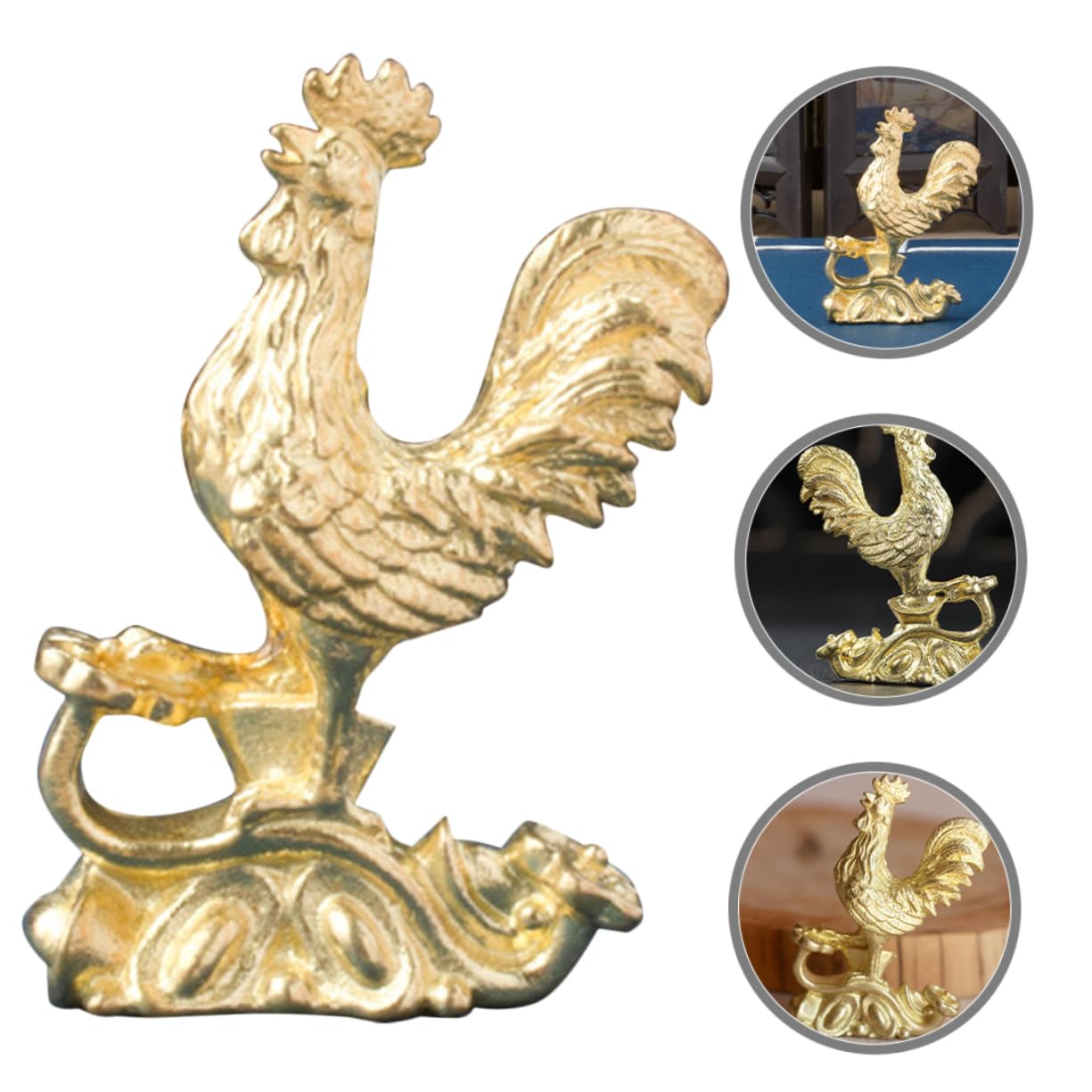 Amazon.co.jp: Levemolo 銅製 雄鶏の像 アンティーク調 デスクや