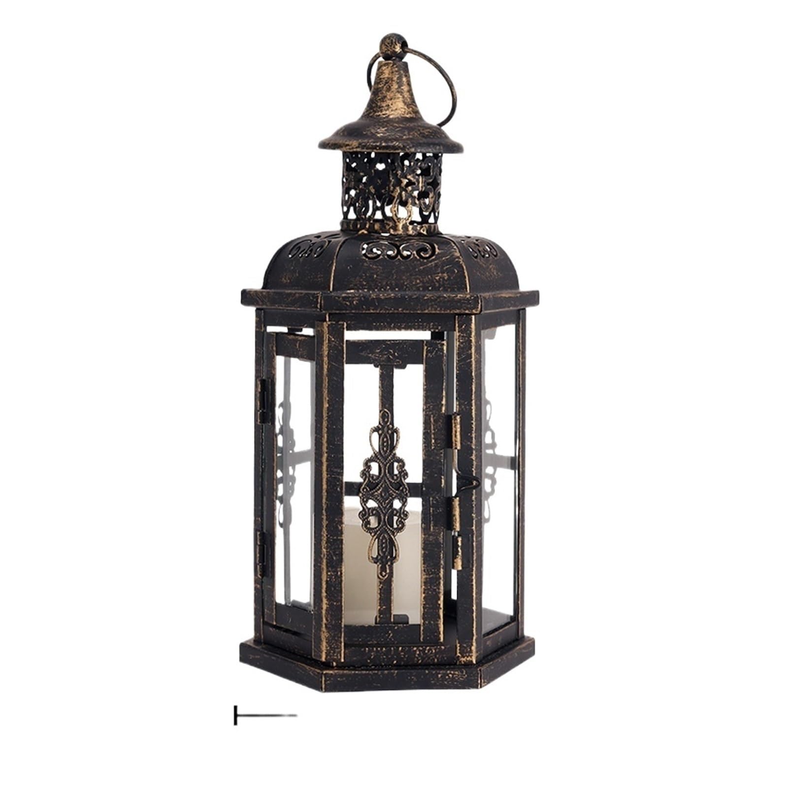 Vintage Candle Holder Candles Aesthetic Hanging Iron Lantern Black Home Decor Wedding Room Decoration for Candle(1PC black)