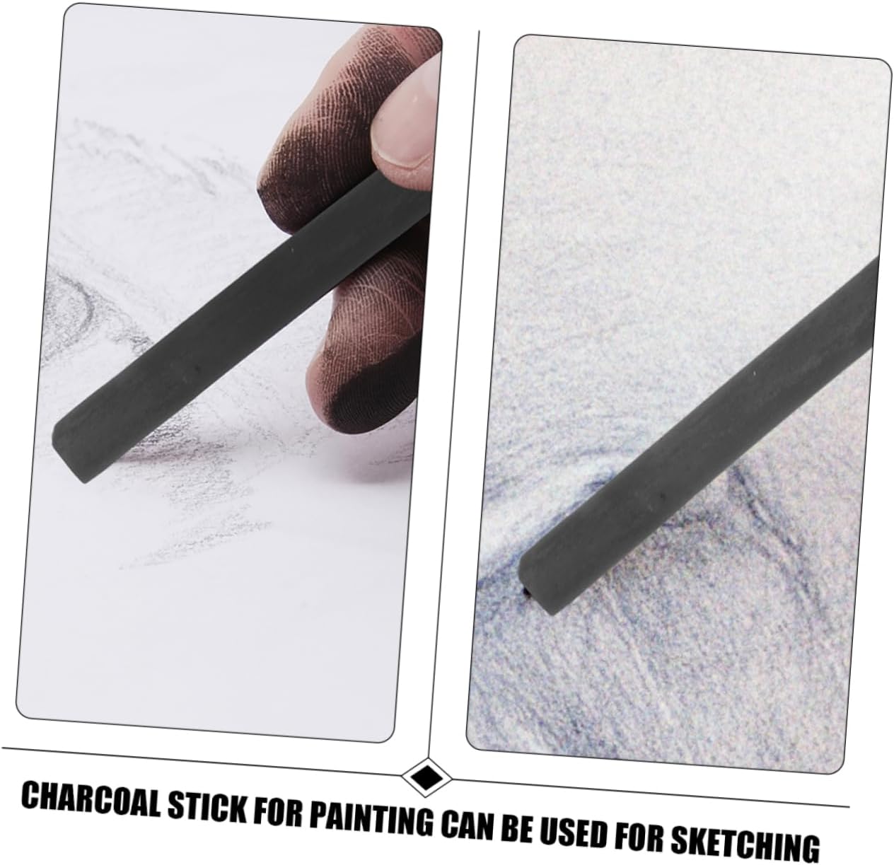25Pcs Compressed Willow Charcoal Sticks for Artists Professional Sketching and Drawing for Students and Hobbyists Soft Charcoal for Sketching
