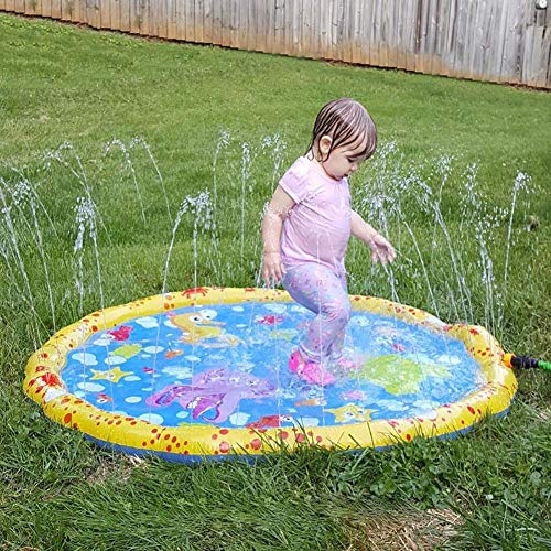 Preisvergleich Produktbild STHfficial Aufblasbares PVC-Sprühwasserkissen Kinder Baby Kinder Sommer Im Freien Spielen Wassermatte Spiele Strand Rasen Sprinkler Pool Wasserspielzeug