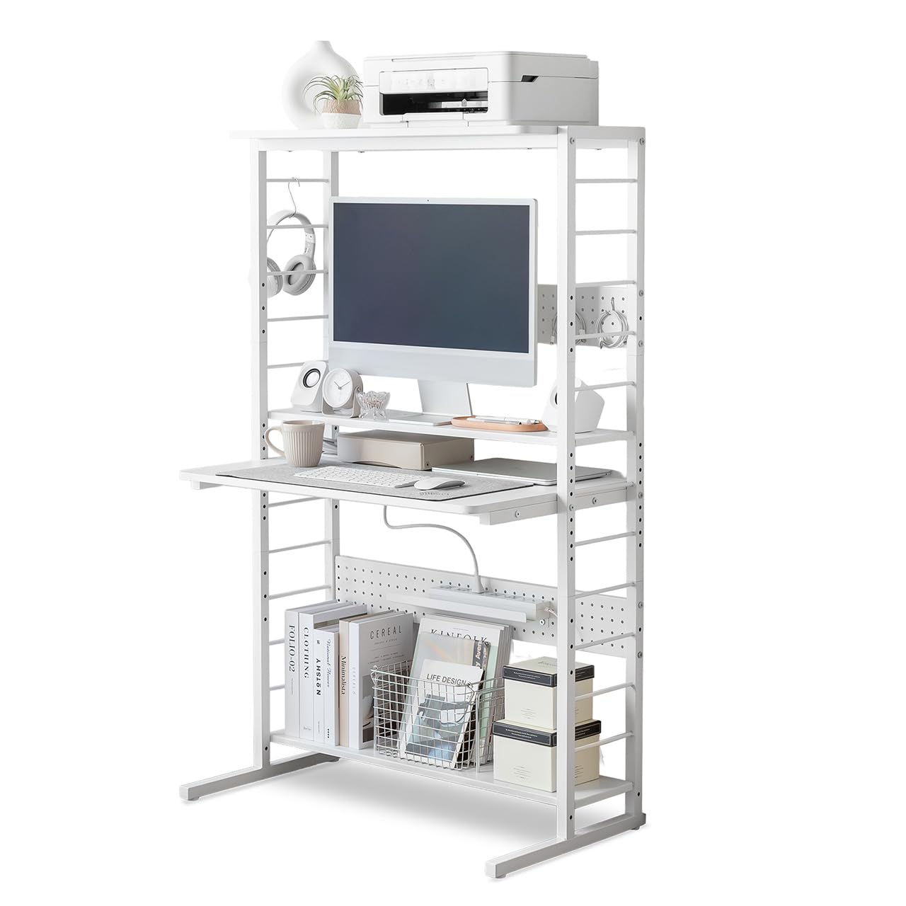 Amazon | サンワダイレクト パソコンデスク 幅85×奥行50cm 天板高さ