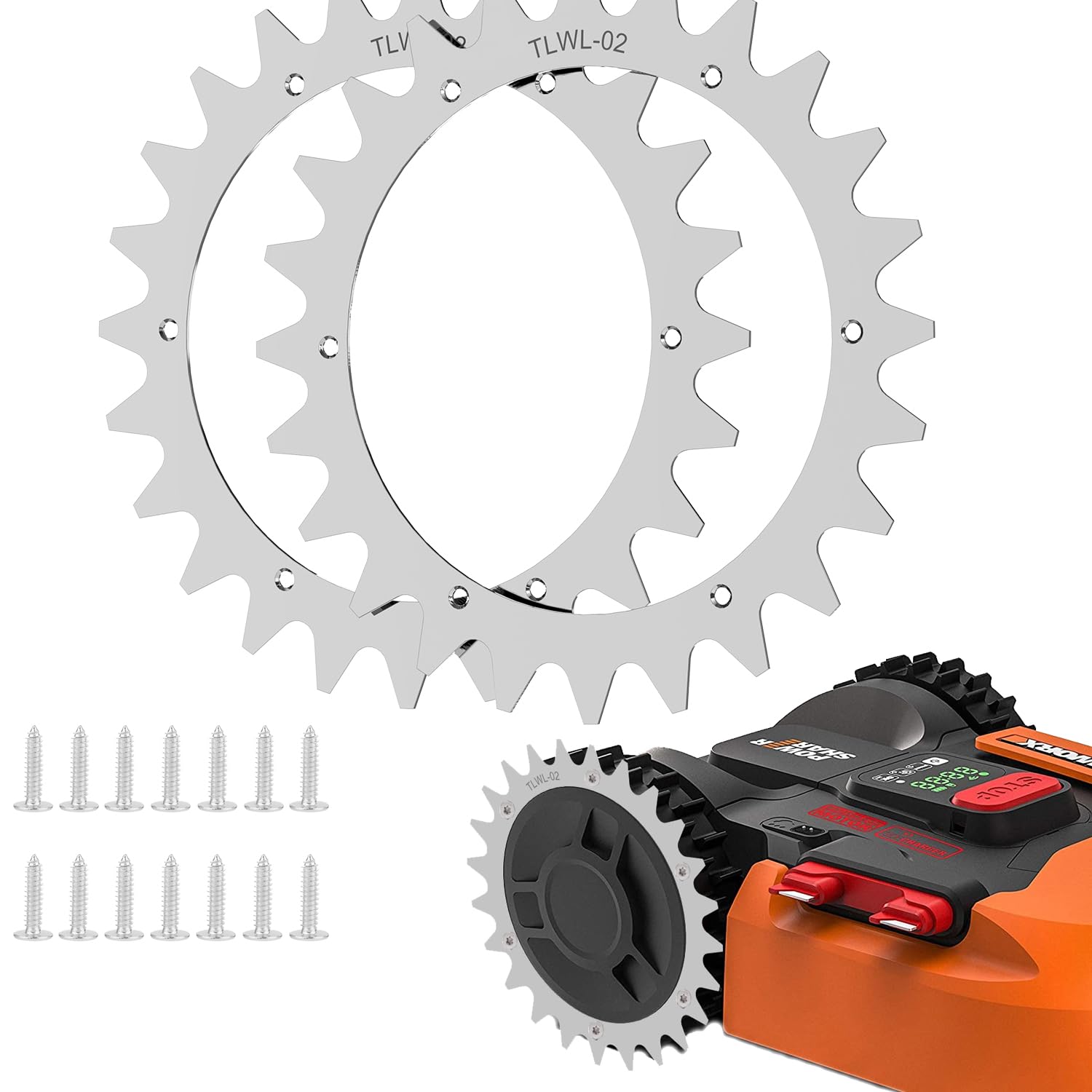 Ruote WORX WA0955 Per Robot Tosaerba Landroid - Fuoristrada, Supergrip, Per Pendenze Fino Al 24&deg;