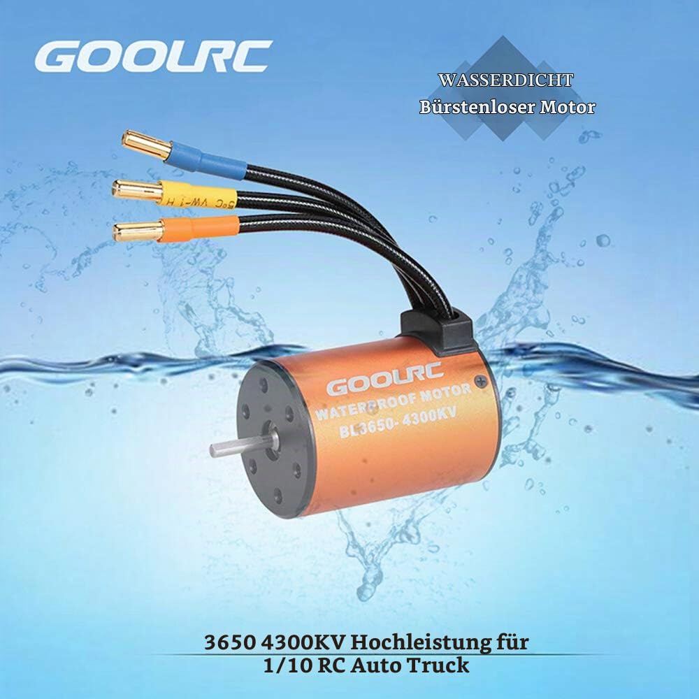 GoolRC Combo Set 3650 4300KV Motor 60 Brushless ESC 20kg Servo mit 25T Servoarm für 1/10 RC Car Truck Offroad