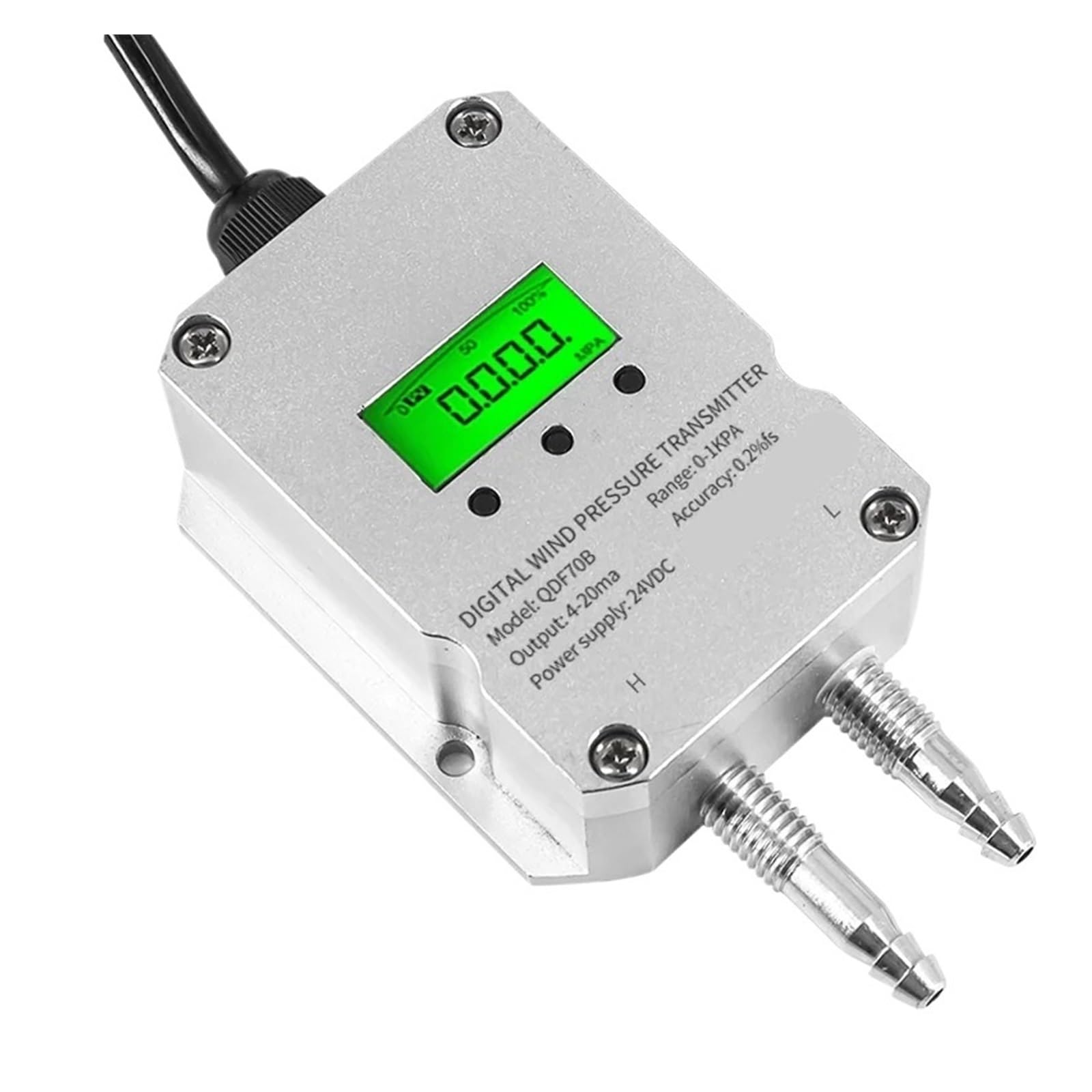Transmisor de presión diferencial Sensor de presión diferencial Absoluta con Pantalla RS485 de 4-20 mA y transmisor de presión(RS485,Customize)