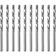 Drywall Cut Out Bit 1/8 Inch Guidepoint Rotary Router Tool Bit HSS Cutout Saw Bit Cut Bits for Gypsum Board-10Pcs