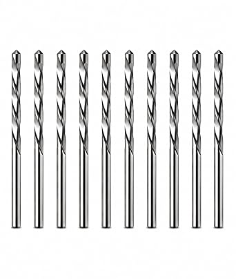 Drywall Cut Out Bit 1/8 Inch Guidepoint Rotary Router Tool Bit HSS Cutout Saw Bit Cut Bits for Gypsum Board-10Pcs