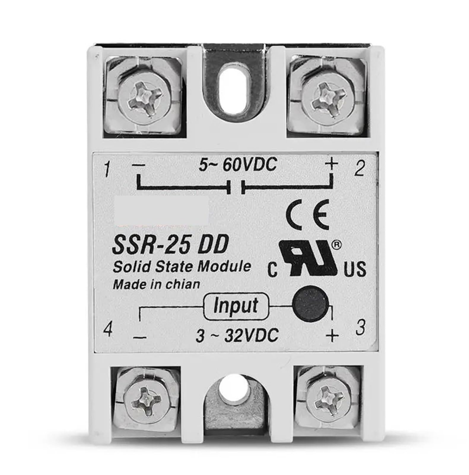 Relais Semi-conducteur Monophasé SSR-25DD Tension Entrée 3-32V DC