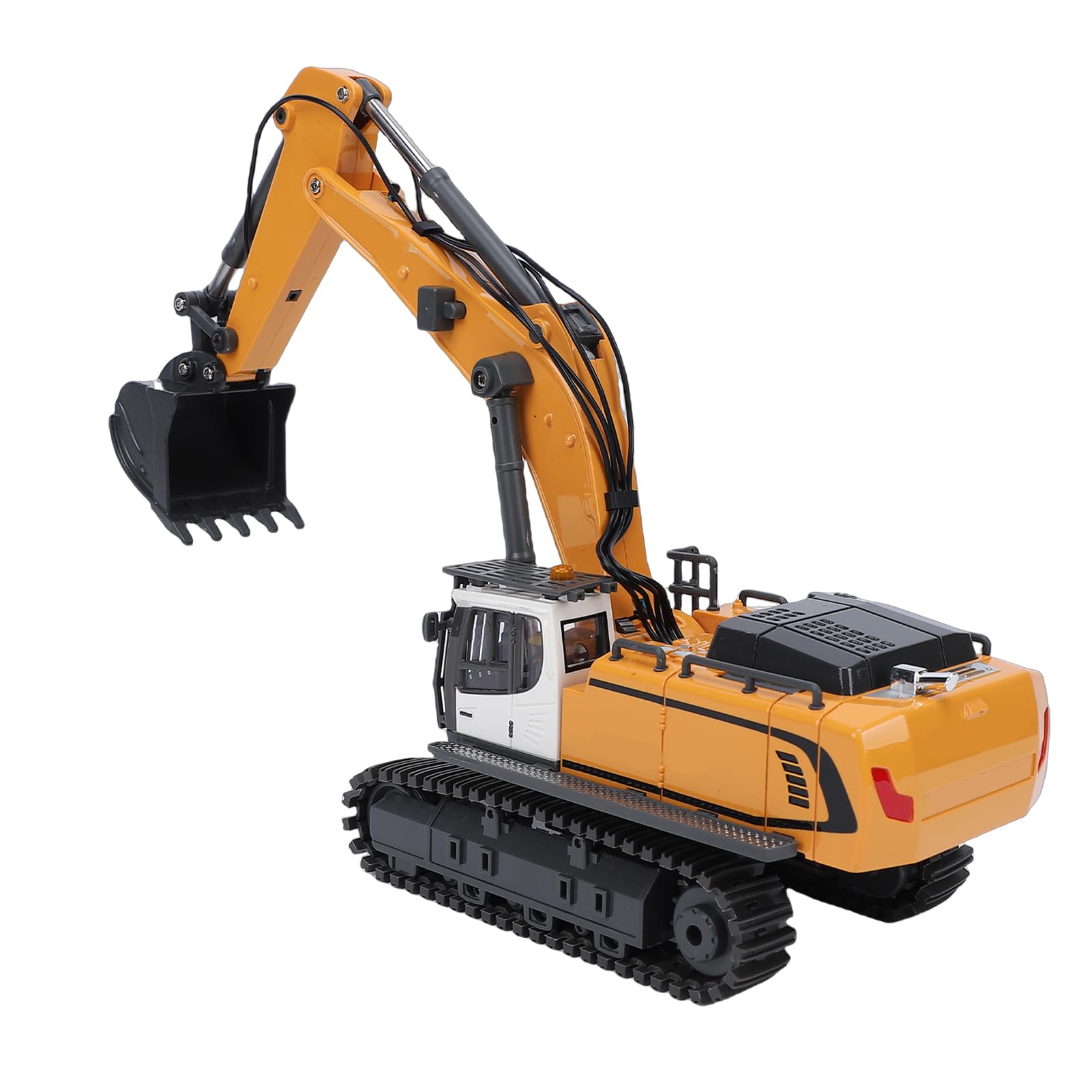 Excavadora Teledirigida a Escala 1/50 con Luces LED y Efectos de Sonido para un Modelo Realista de Maquinaria de construcción. Vehículo Teledirigido de 2,4 GHz.