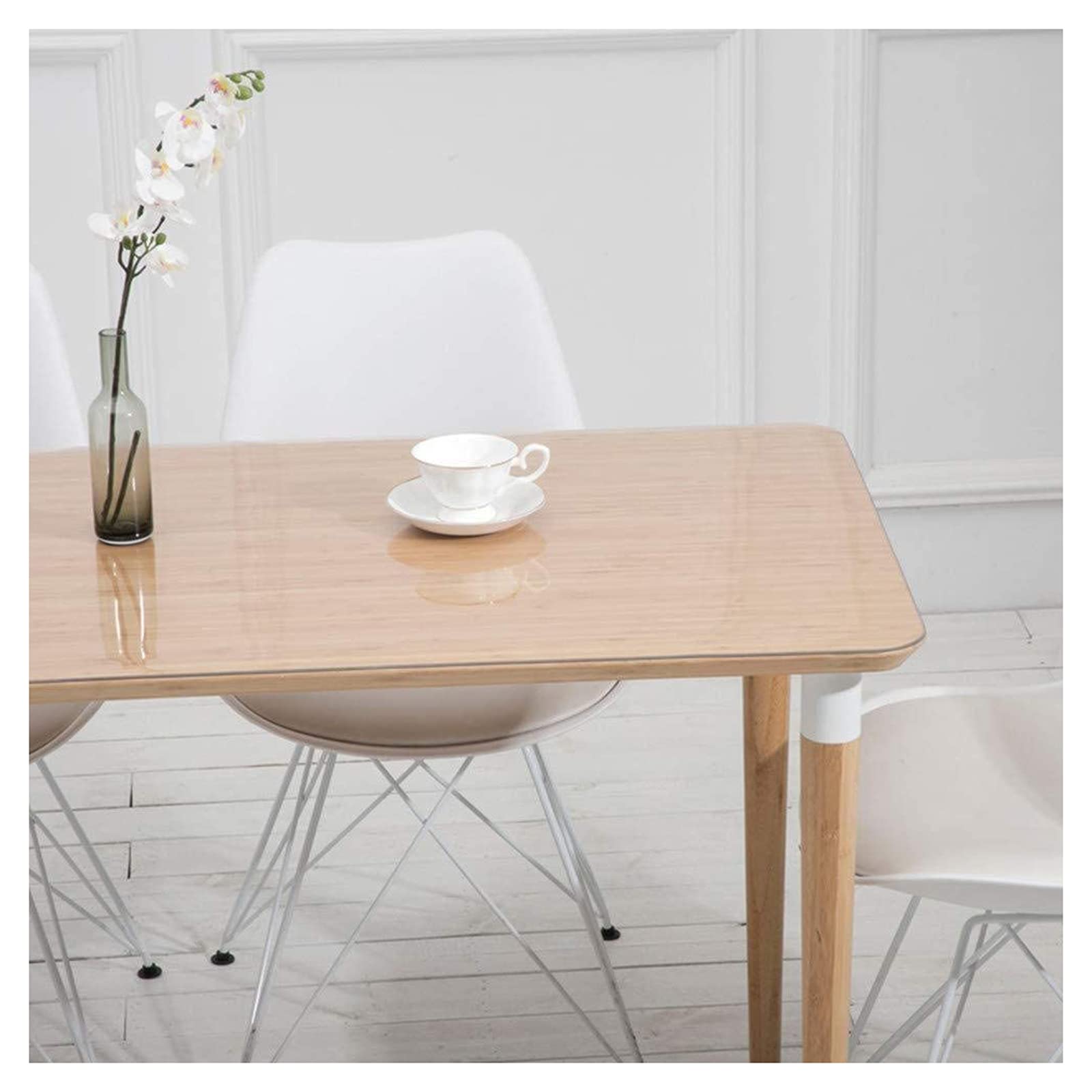 Sonakia Table Cloth, Wipe Clean Plastic Table Cover, Furniture Protector pad for Garden, Restaurant, Kitchen, Durable PVC Transparent Tablecloth, (1mm, 80x150cm/31.5 * 59in),120x160cm/47.2 * 63in