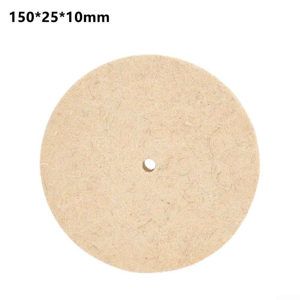 150mm Feltro di Lana Lucidatura Ruota Pad Disco per Strumento Rotante, 6 Pollice Buffer Adatto per Acciaio Inox, Rame, Alluminio, Vetro