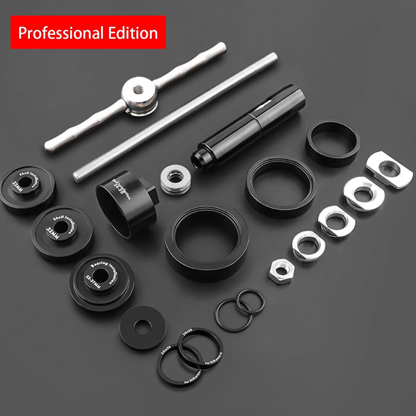 Generisch Fahrrad-Headset-Presswerkzeug, BB-Tretlager-Werkzeug - Mehrzweck | Lagerpresswerkzeug aus Aluminiumlegierung,Werkzeugsatz zum Entfernen des Innenlagers für BB86, BB30, BB91, BB92, PF30