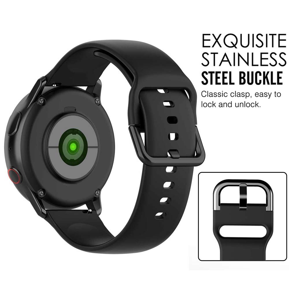 Correa para Samsung Galaxy Watch 7 6 5 4 FE Active 2 de 40 mm, 44 mm, 20 mm, correa de repuesto de silicona suave para Galaxy Watch 6 Classic 43 mm, 47 mm, 4 Classic 42 mm, 46 mm, 5 Pro 45 mm
