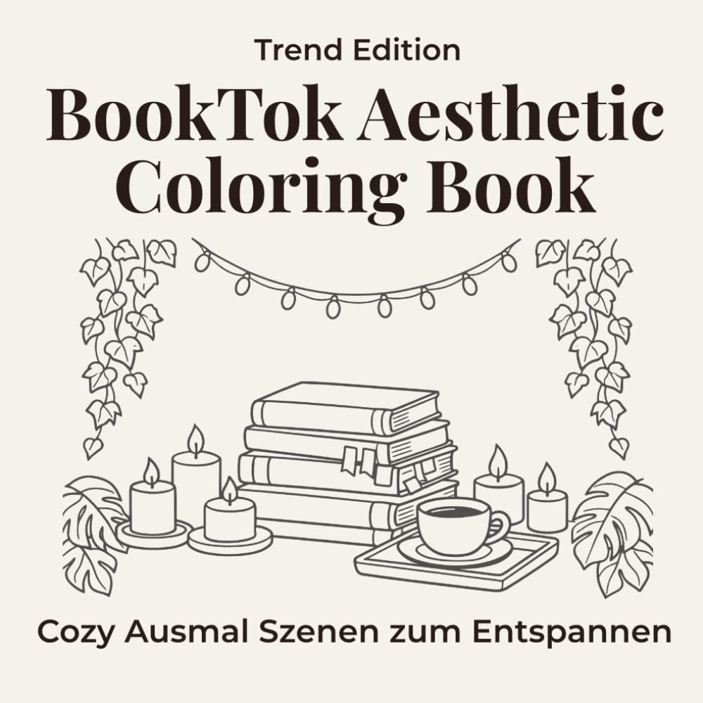 Book Aesthetic Malbuch: Gemütliche Lese Szenen & Buchliebe • 24 Designs für Leseratten: Einseitig bedruckt • Perfekt für Buchliebhaber • Lese Ästhetik