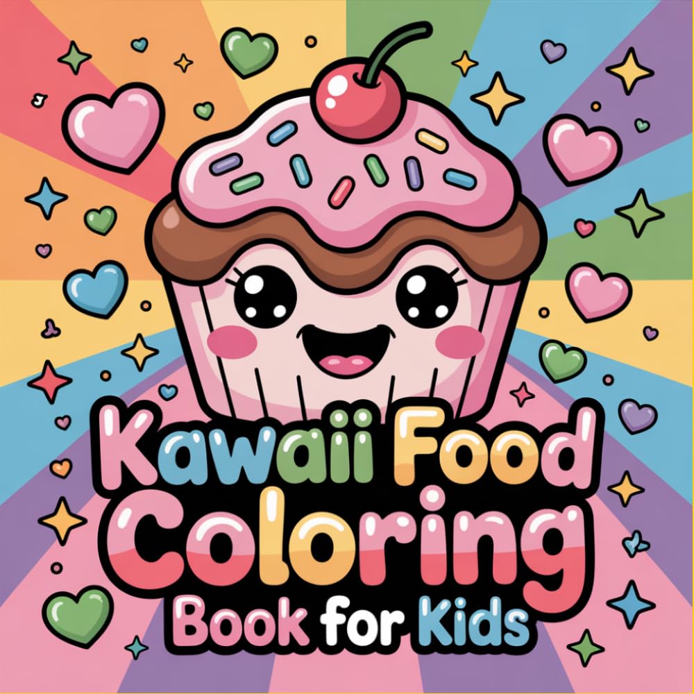 Kawaii Food Coloring Book for Kids: Adorable Kawaii Snacks and Desserts for Creative Coloring Fun