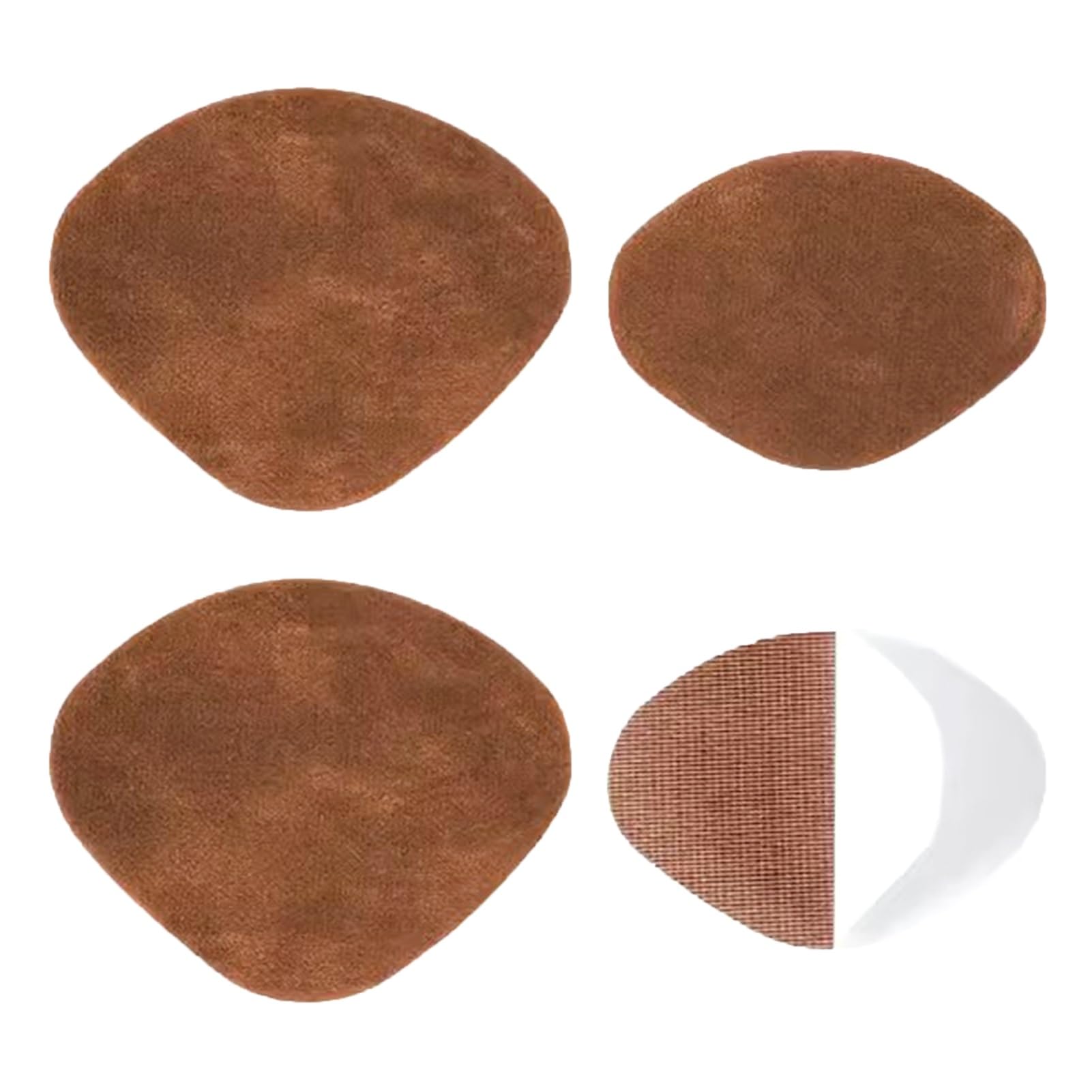 Shoe Heel Repair 2 Pair Self-Adhesive Heel Hole Patch for Back of Sports Shoes, Shoe Heel Repair Kit, Soft and Durable (Color : Brown)