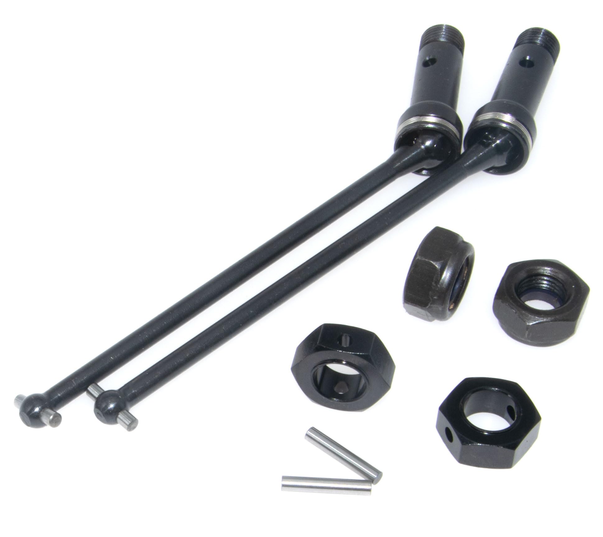 Drive Shaft CVD Compatible with JLB Racing EA1061 Cheetah 11101 21101 J3 Speed 1/10 RC Car Steel Driveshaft Dogbone Parts 500107767(Black)