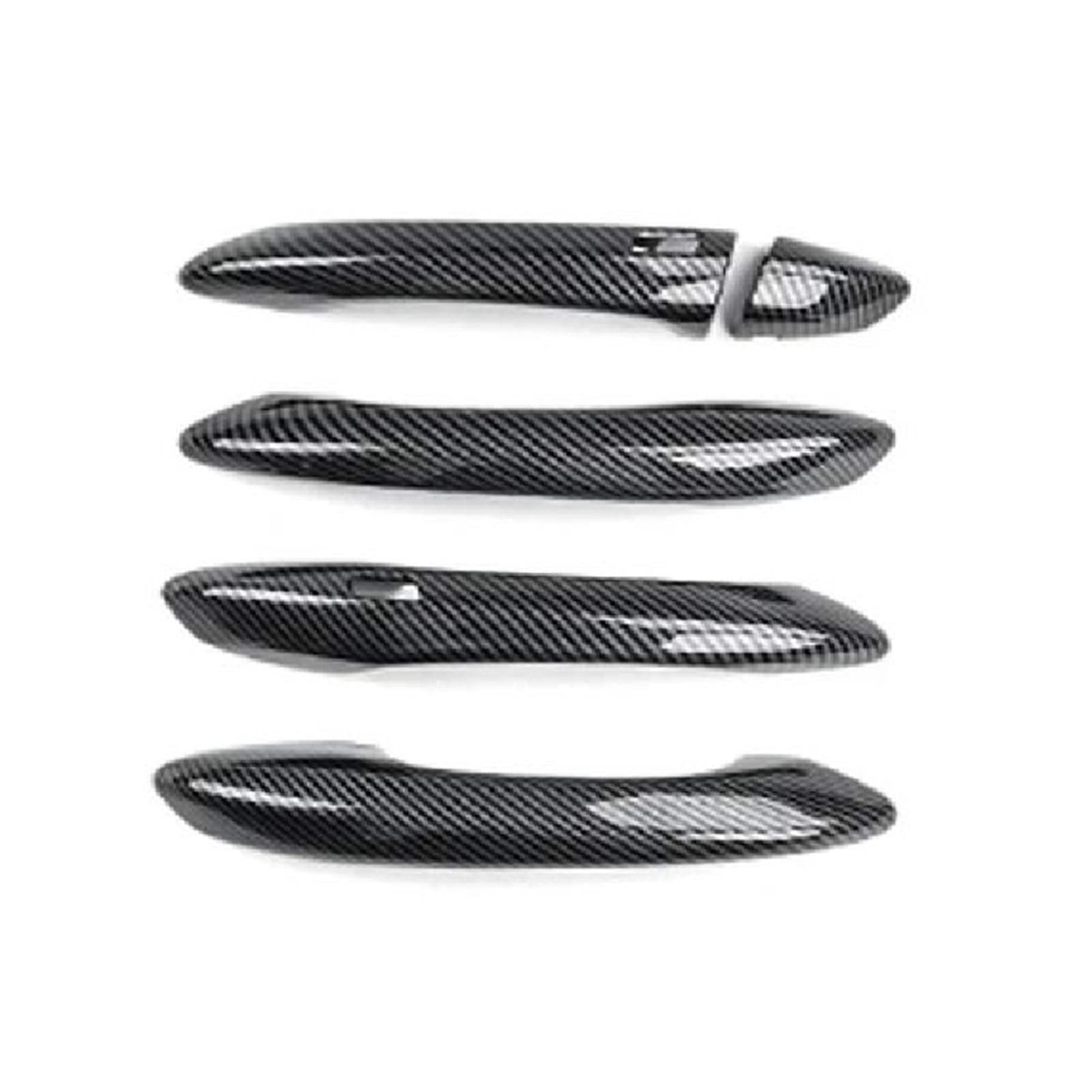 JTWMTY for Hyundai for Tucson NX4 2021-2025 Car Exterior Carbon Fiber Bright Black Style Outer Door Handle Cover Trim(Style 2)