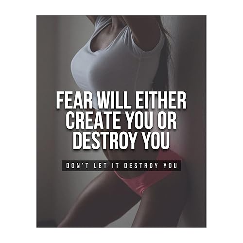 Fear Will Either Create or Destroy You Home Decor - Motivational Exercise Sign Wall Art Print - Inspirational Wall Decor Print - Perfect for Living disponible en Yaxa Peru