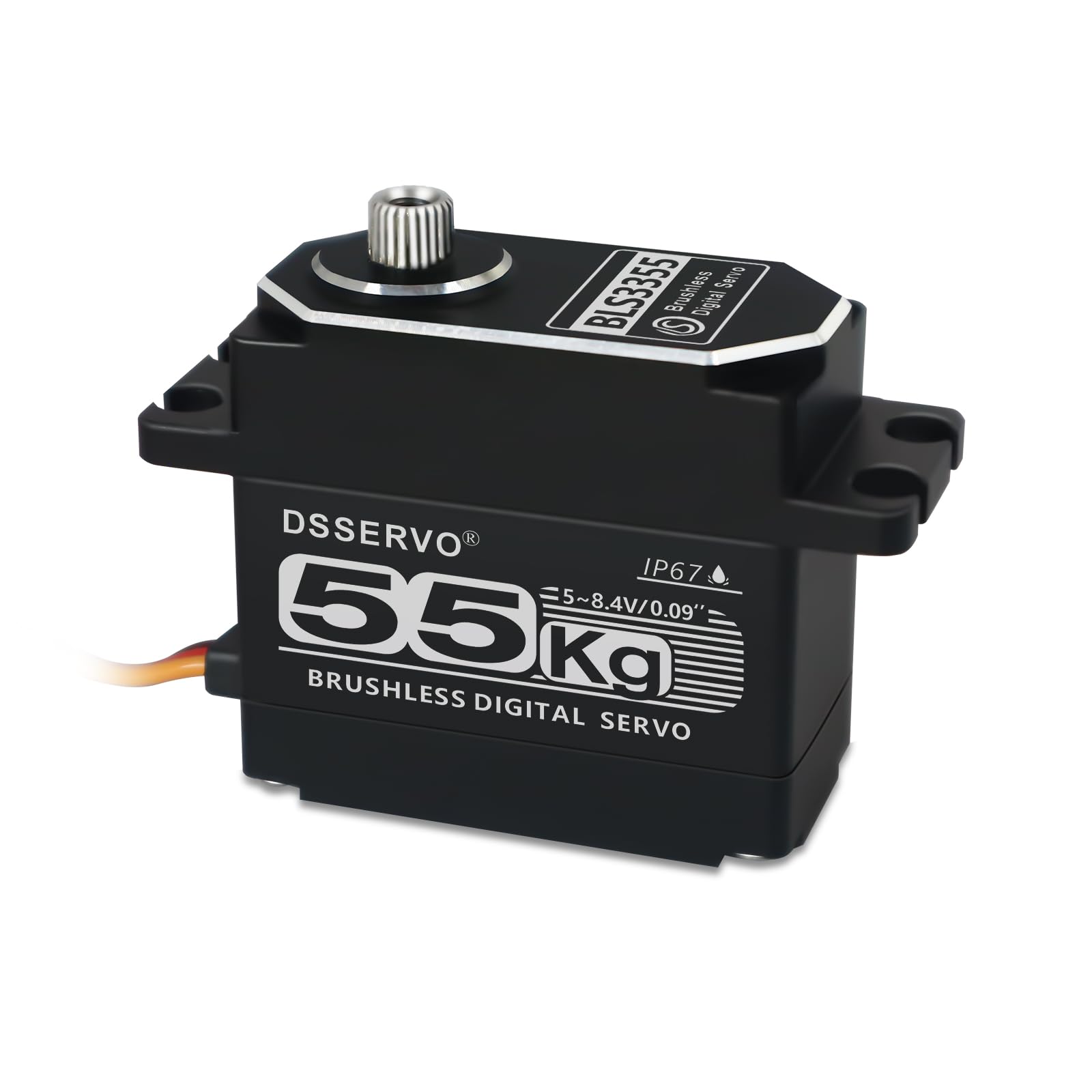 ANNIMOS 55kg Brushless RC Servo All Metal IP67 Waterproof High Torque Fast Digital Steering Motor