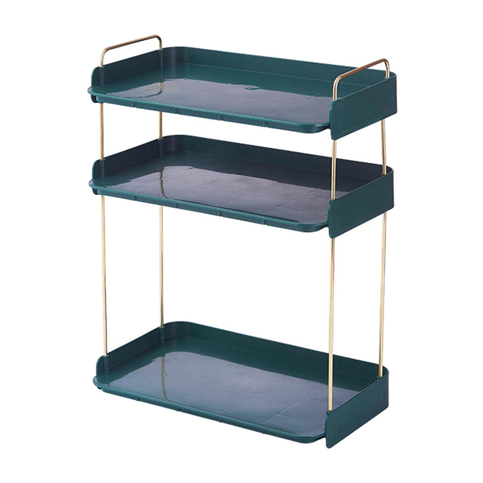 ATORSE Countertop Storage Shelf Solid Durable Stackable for Outdoor Dining Kitchen 3 Layers Green-picture-28