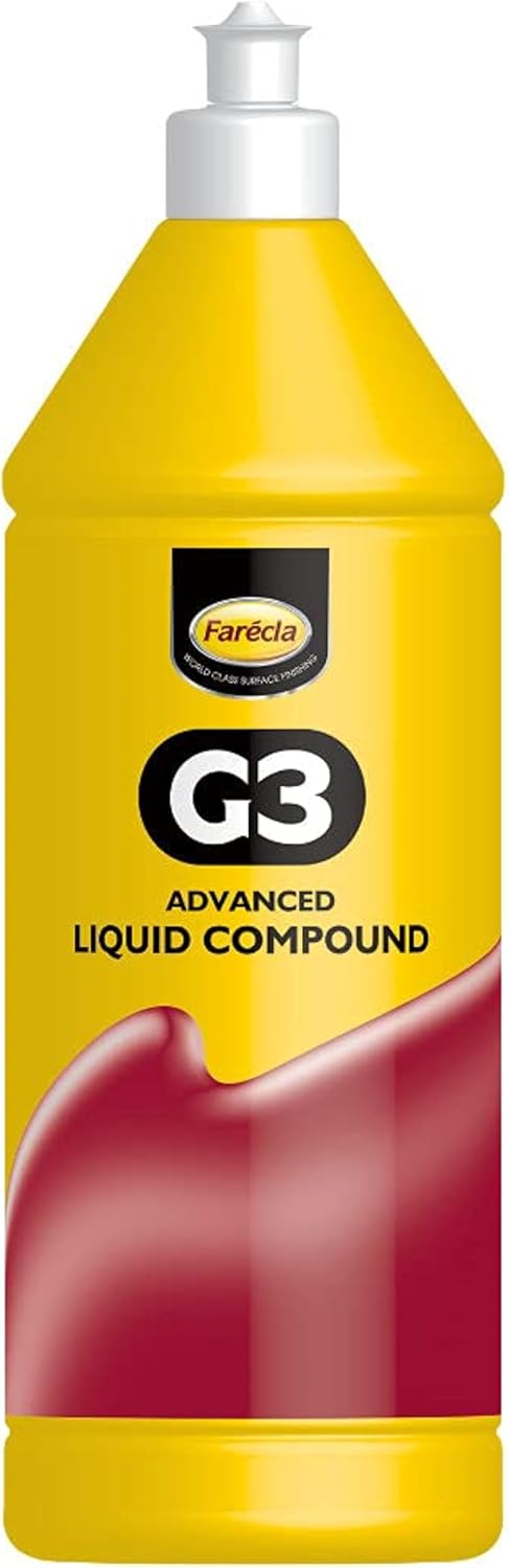 Farécla G3 Advanced Liquid Compound 500ml (AG3-700) – Medium to High Cut Compound for Automotive Paint, Removes Swirls and Fine Scratches, Permanent Results, Use by Hand or Machine, No Fillers