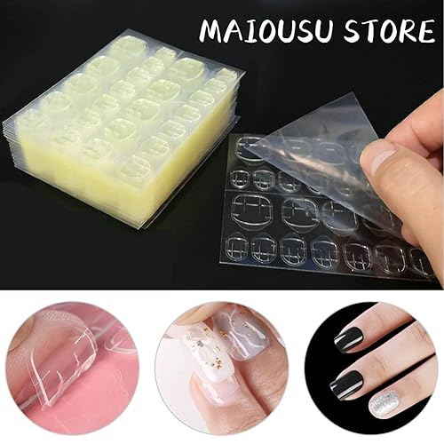 Miniatura 3 de 10 hojaslote (240 piezas) Pegamento de gel de gelatina de uñas de doble cara Adhesivo Adhesivo Transparente Flexible Impermeable Transpirable Uñas