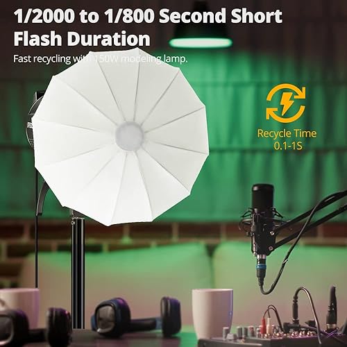 Miniatura 5 de Godox Flash estroboscópico DP800III-V tiempo de reciclaje 01-1S duración de flash 12000-1800s sistema Godox X integrado soporte de aplicación Godox