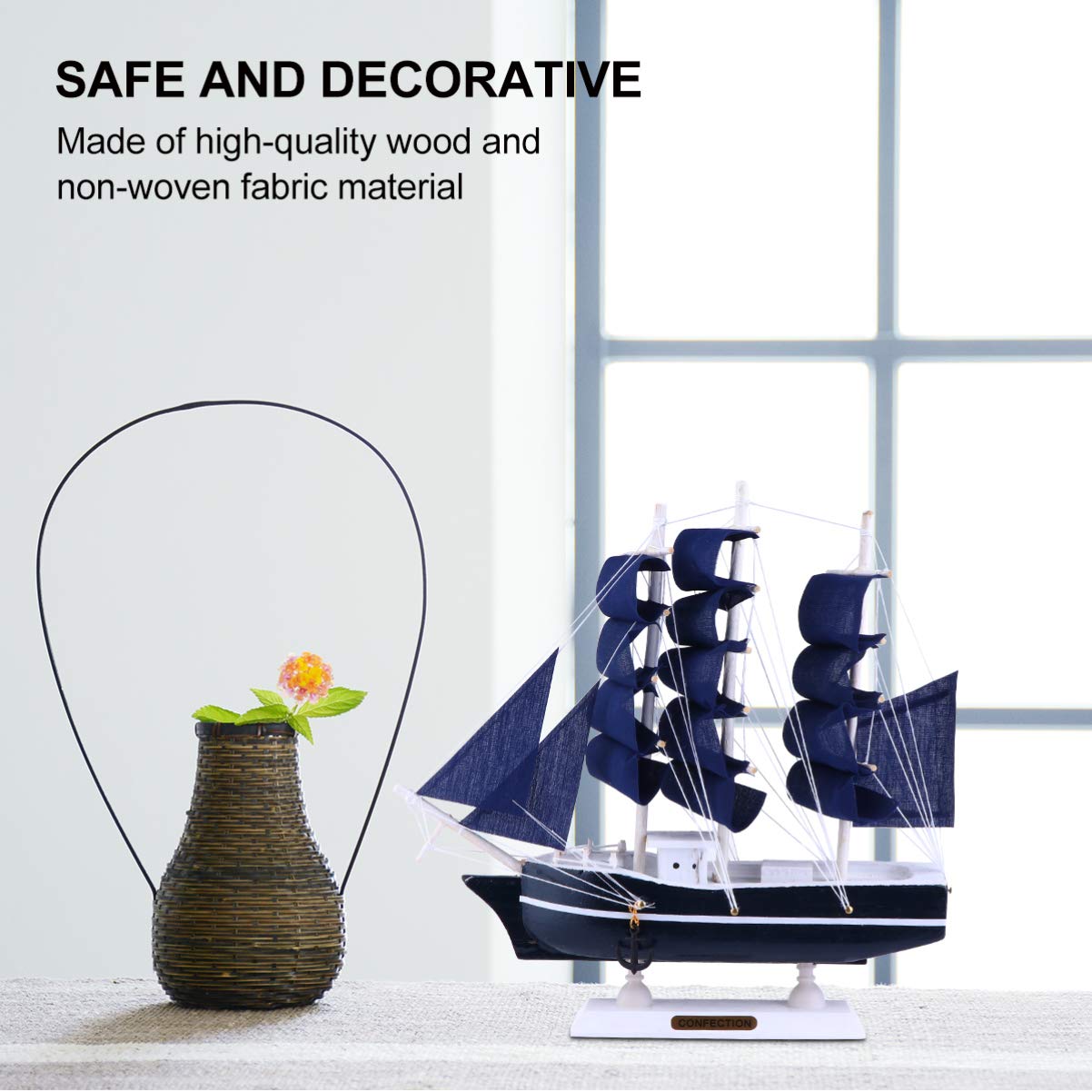 VOSAREA 24 cm, diseño náutico mediterráneo, decoración para regalos, hogar u oficina
