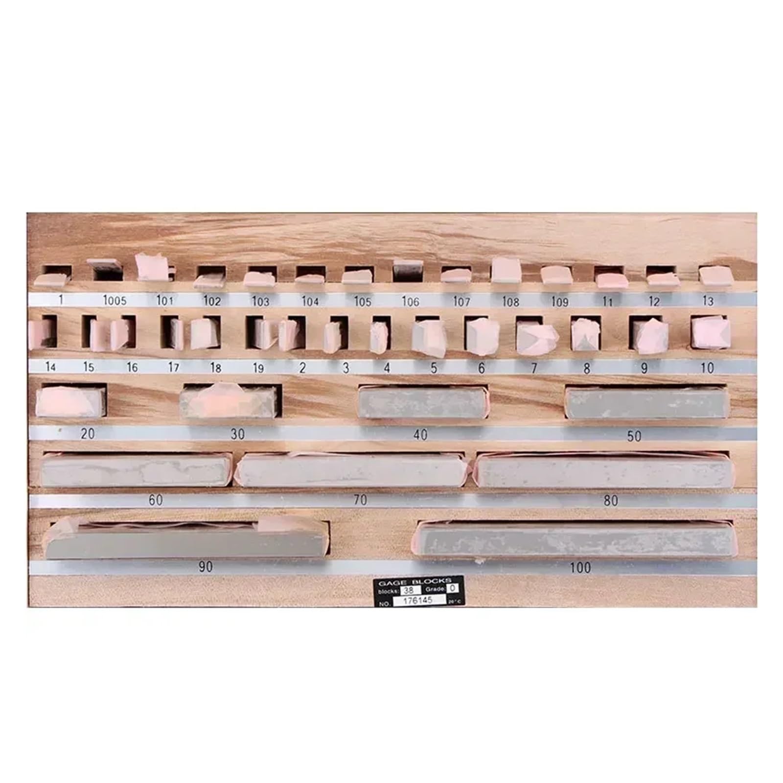 CHBMSS 38Pcs/Set 1 Grade 0 Grade Inspection Block Gauge Test Caliper Blocks Measurement Instruments(1 Grade)