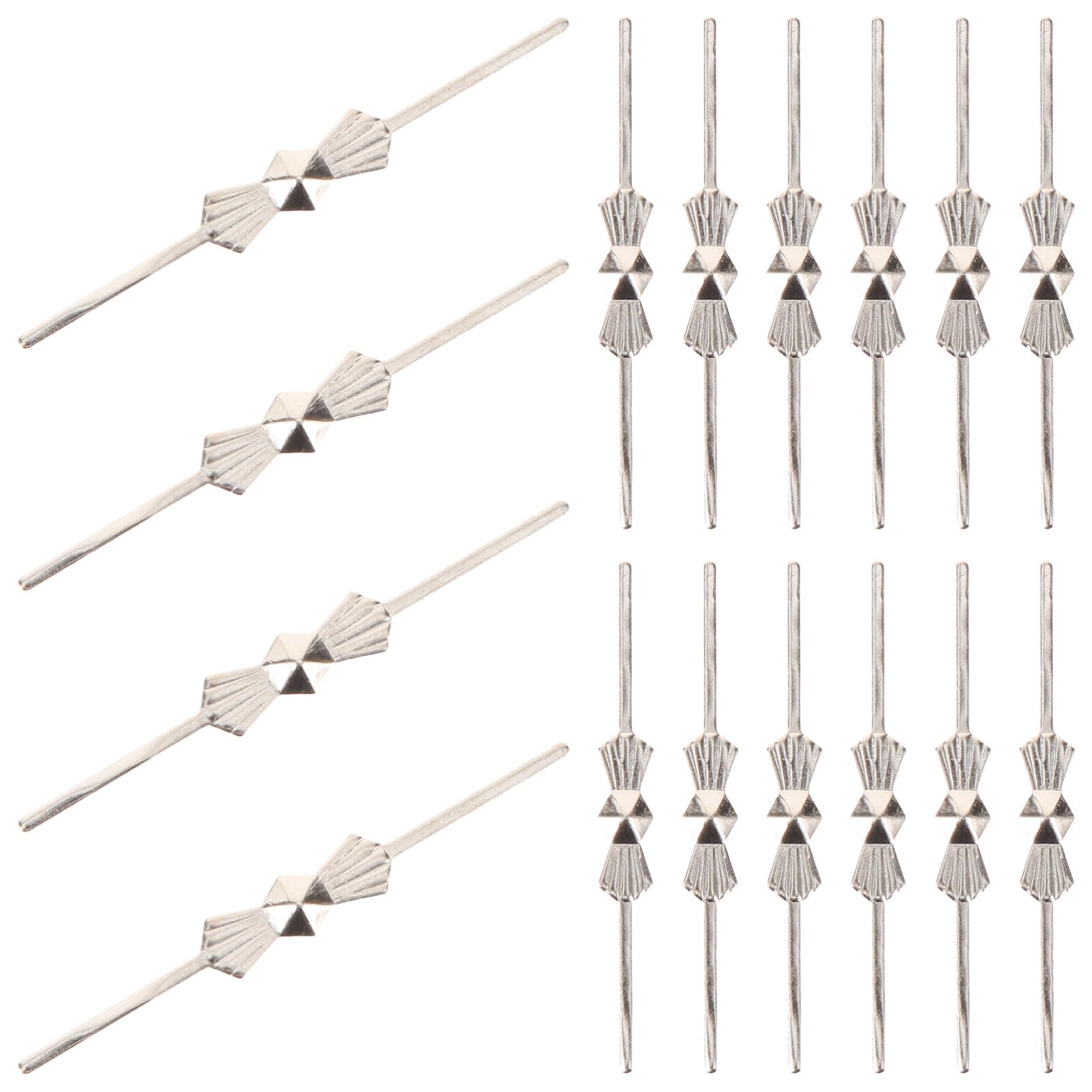 Alipis Chandelier Connector Clip 140pcs Chandelier Bowtie Pin Metal Chandelier Lamp Bow Tie Connectors Silver Butterfly Clips Chandelier Replacements, 4.50X0.50X0.10CM