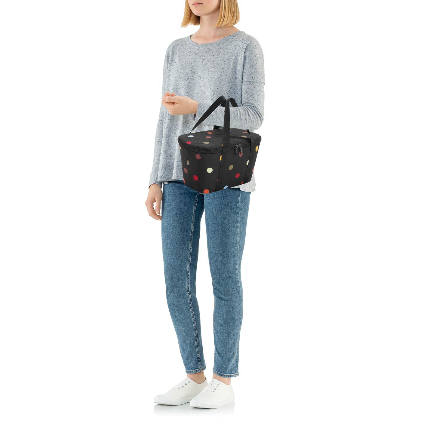 reisenthel Coolerbag XS Sac Isotherme de Voyage en Polyester à Pois 27,5 x 15,5 x 12 cm/4 l Dots (Pois Colorés)