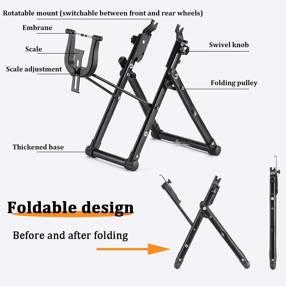 Soporte para Equilibrado De Ruedas Y Reparación De Llantas, Soporte De Alineación De Ruedas De Bicicleta, Adecuado para Ruedas De 12 A 29 Pulgadas