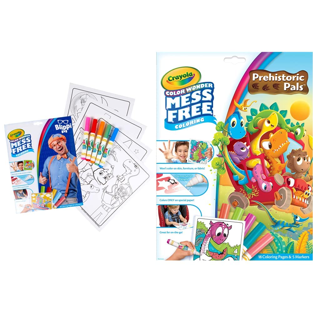 Crayola Color Wonder Blippi Mess Free Coloring Pages And Markers
