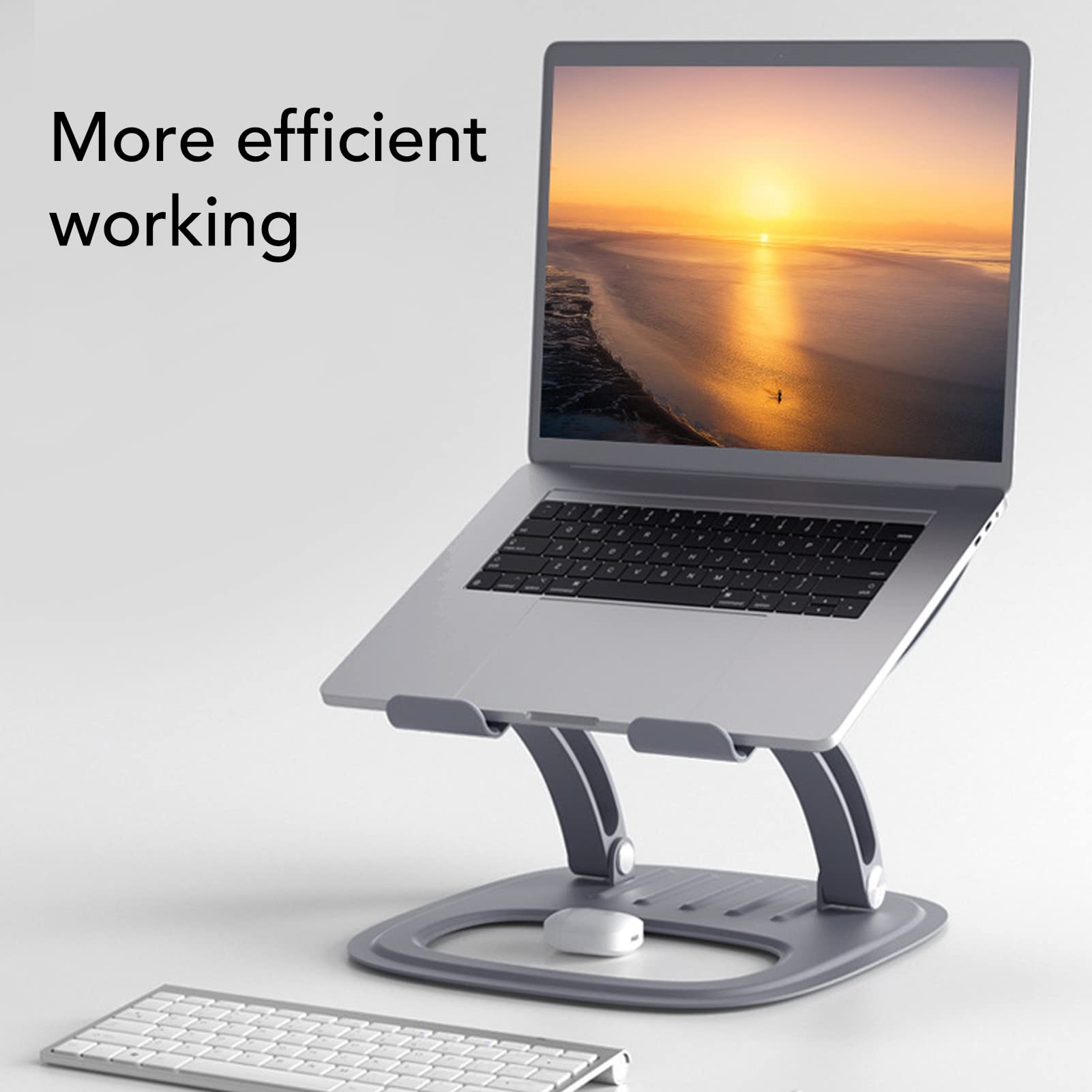 Supporto regolabile per computer portatile, supporto pieghevole in lega di alluminio, adatto per laptop da 10 a 16 pollici, per postazioni di lavoro, uffici e uso domestico
