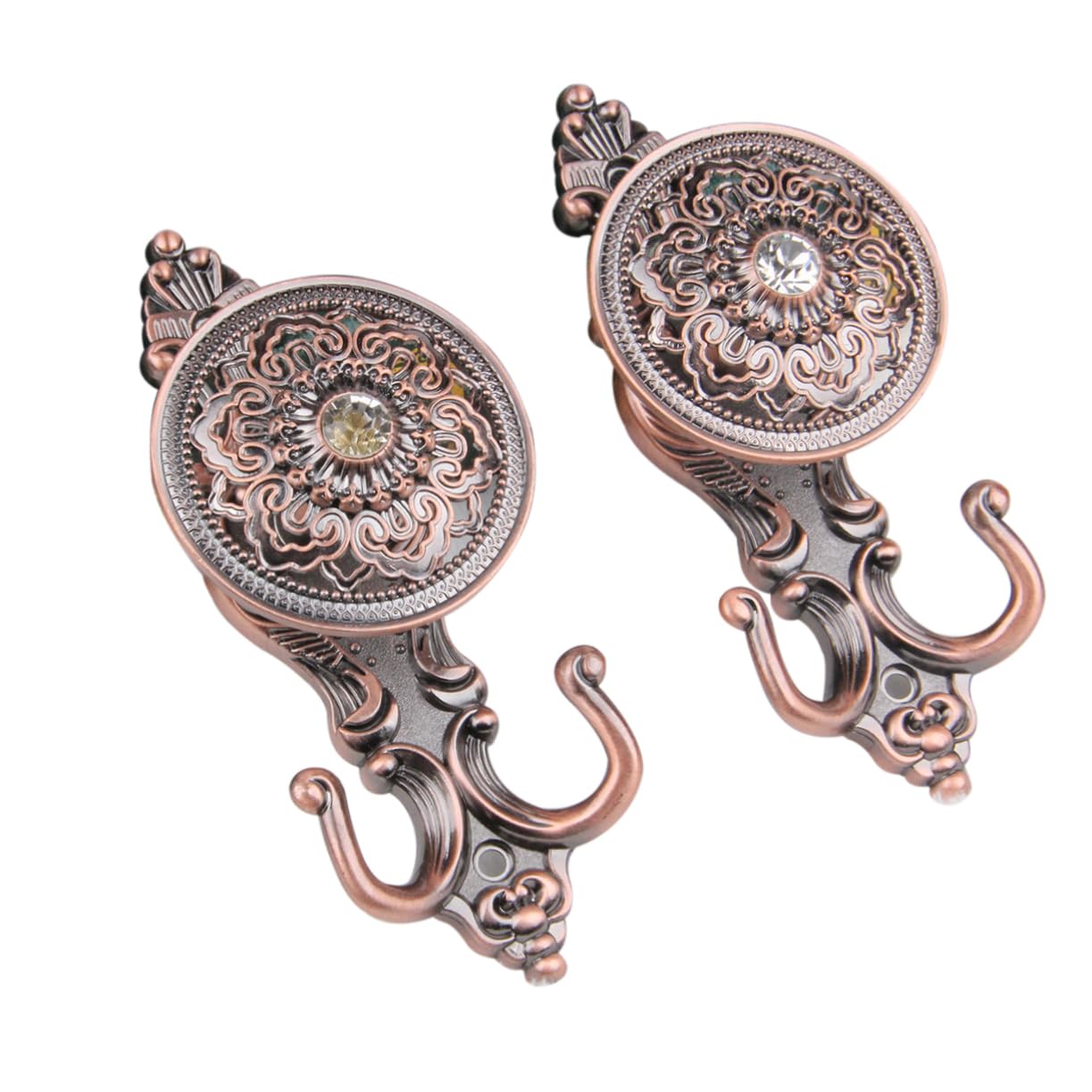 GOOHOCHY Par Ganchos para Cortinas Ganchos de Amarre decoración de la habitación decoración pátina Amarre de Cortina Gancho de Cortina Rosa de Zinc conectar Accesorios