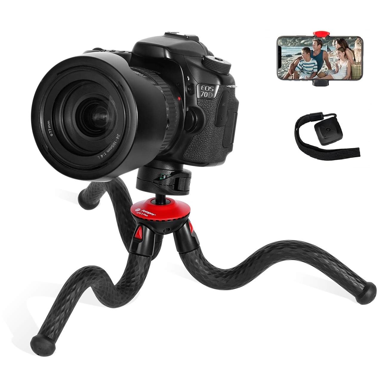 Fotopro UFO2 Mini Trépied Flexible Smartphone Pieds Enroulables 0.20kg Charge 1.2kg