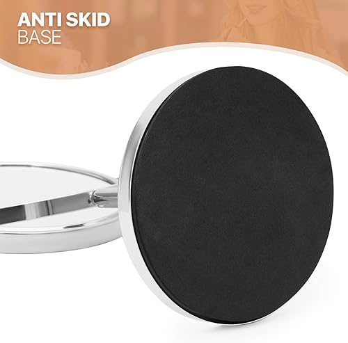 Miniatura 7 de MoNiBloom Espejo de maquillaje con aumento de doble cara de 6.5 pulgadas con aumento, 1 espejo de mesa cosmético 3X con soporte para escritorio