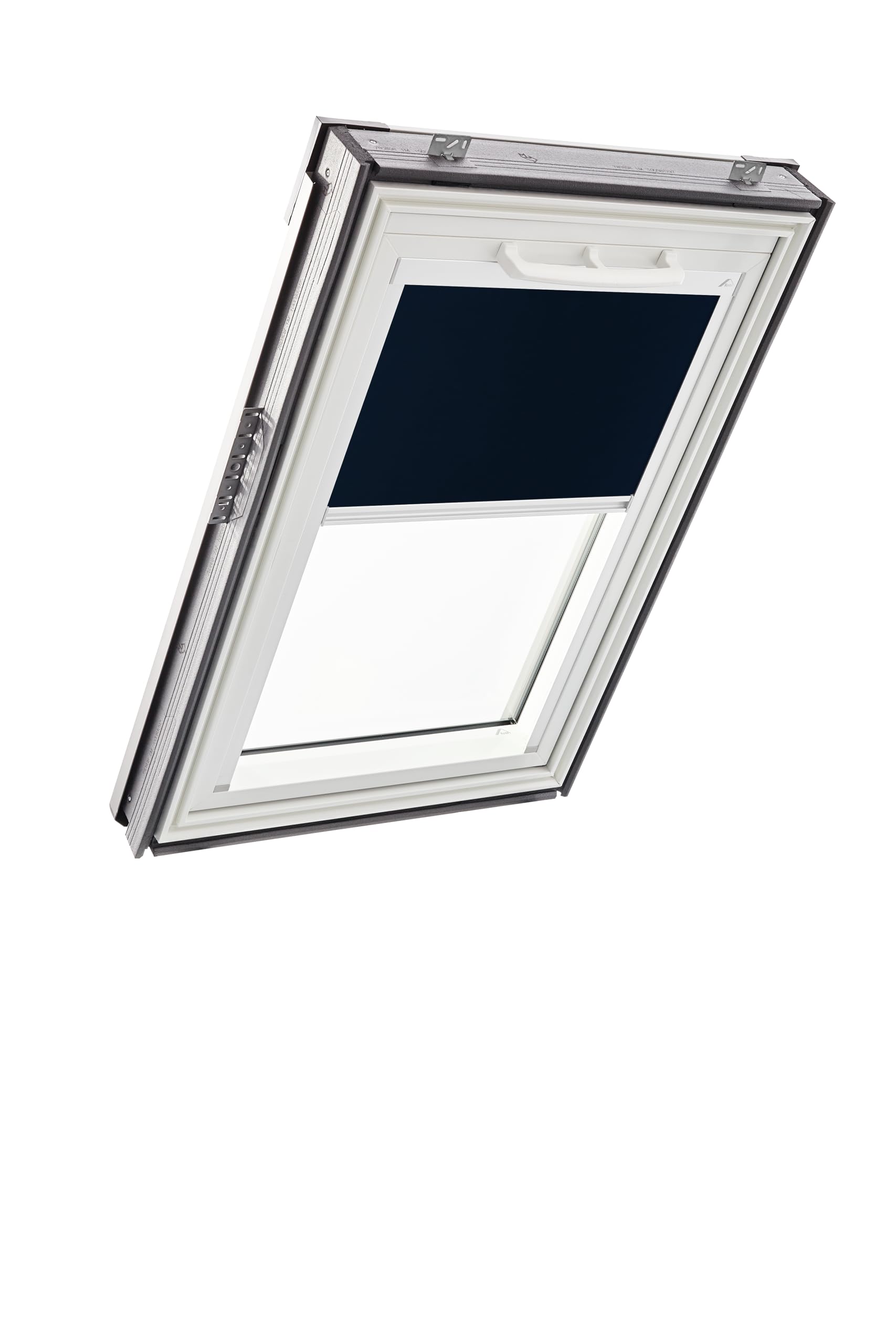 Store d'obscurcissement Roto ZRV bleu pour fenêtre de toit série Q taille 055/078 avec rail blanc