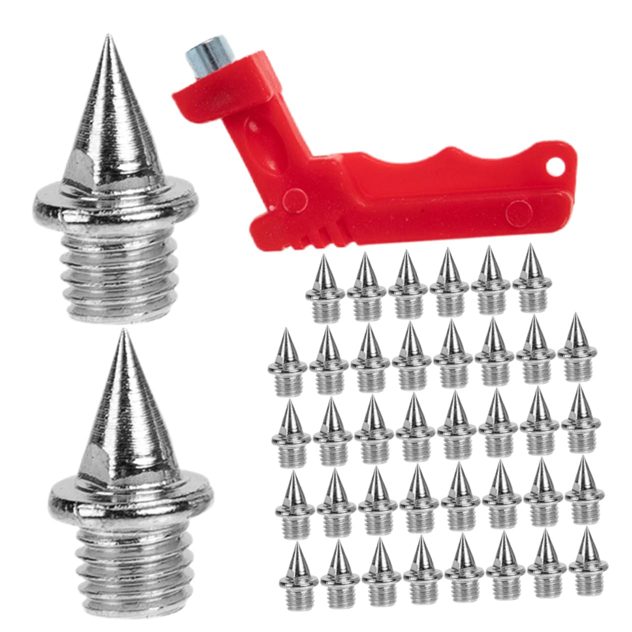 BESPORTBLE 2sets Replacement Track Spikes for Shoes Steel Spikes Shape Design for Enhanced Grip and Stability for Running and Track Training