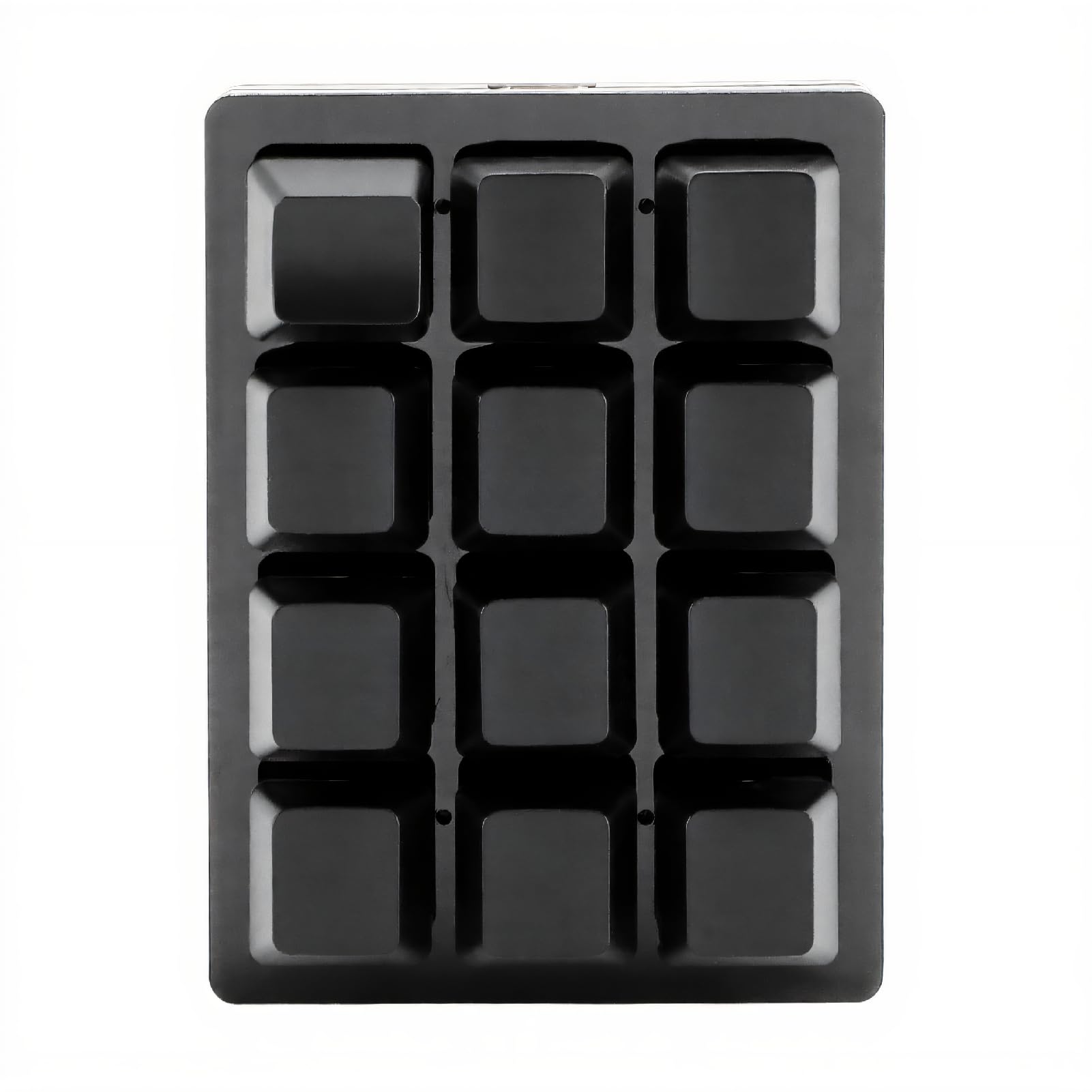 Jectse Teclado Mecánico para Juegos de 12 Teclas, Interruptor Rojo, Teclado Macro Programable RGB con Cable USB con Perilla, Atajos Personalizables, Cable Desmontable, Interruptores